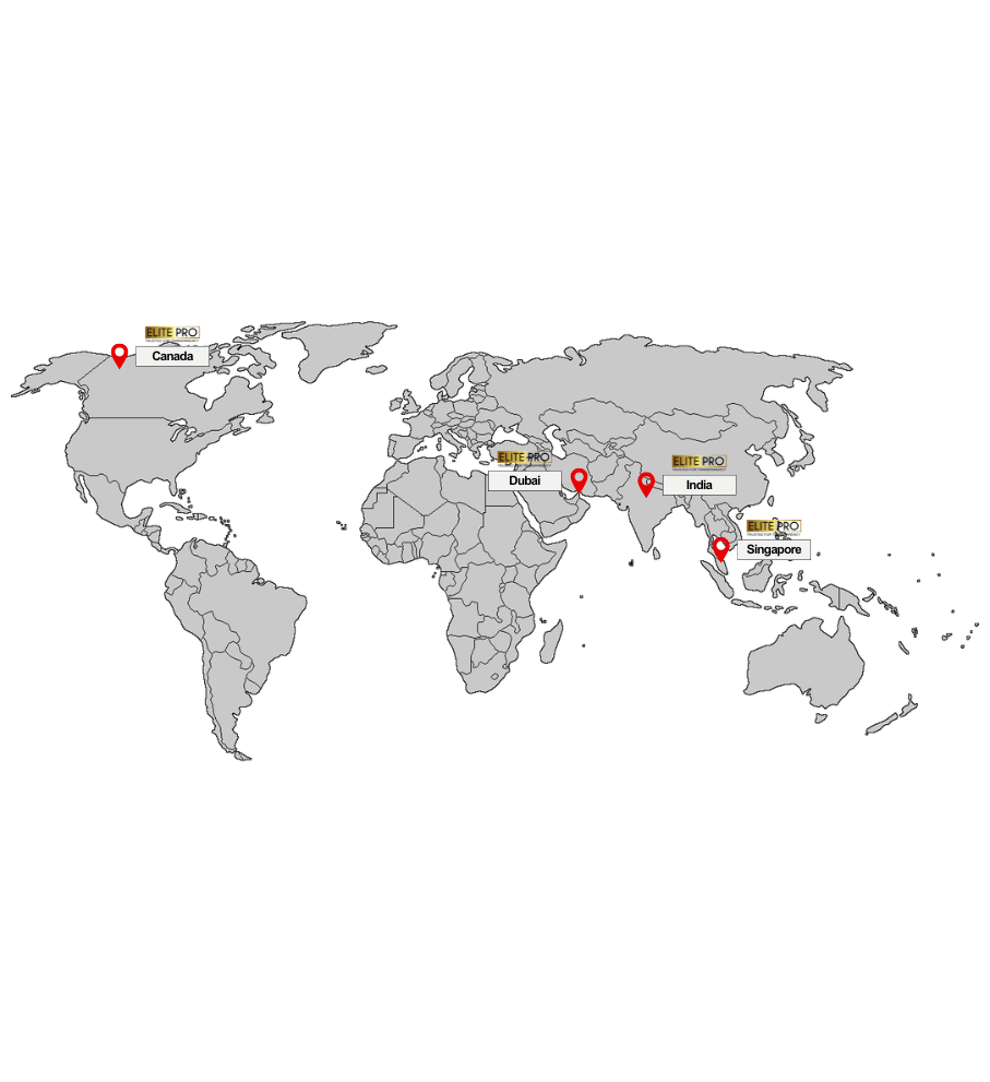 Map of ElitePro Infra's presence across India