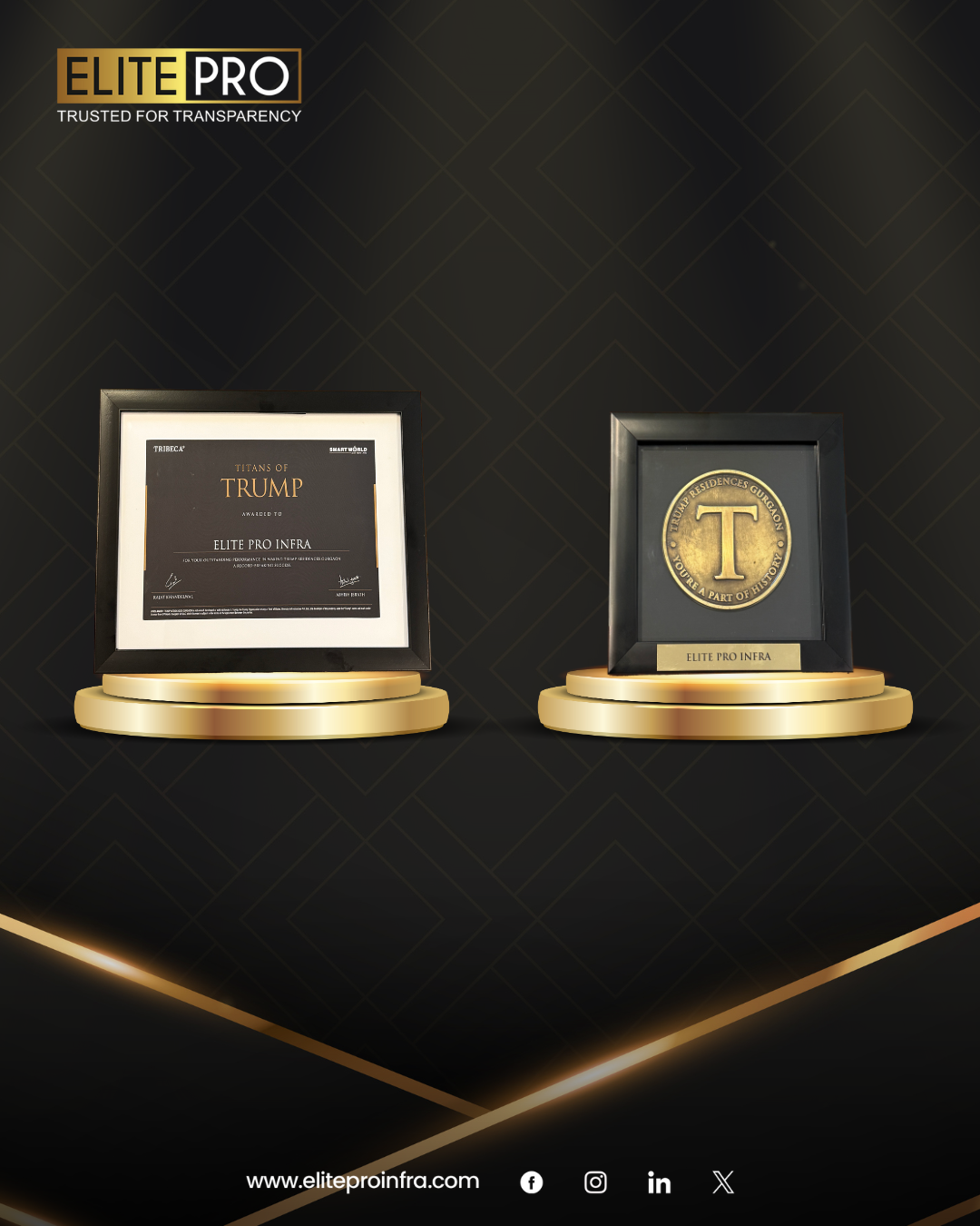 Elite Pro Infraventure award recognition