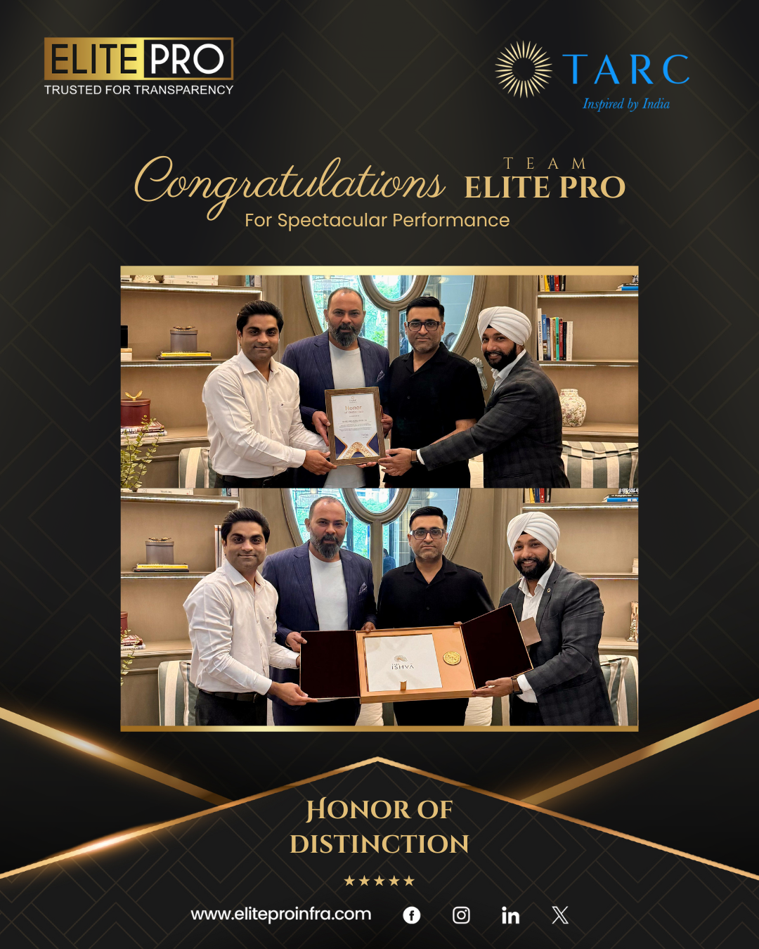 Elite Pro Infraventure award recognition